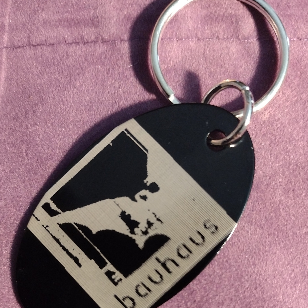 Bauhaus Black and Gold Keychain